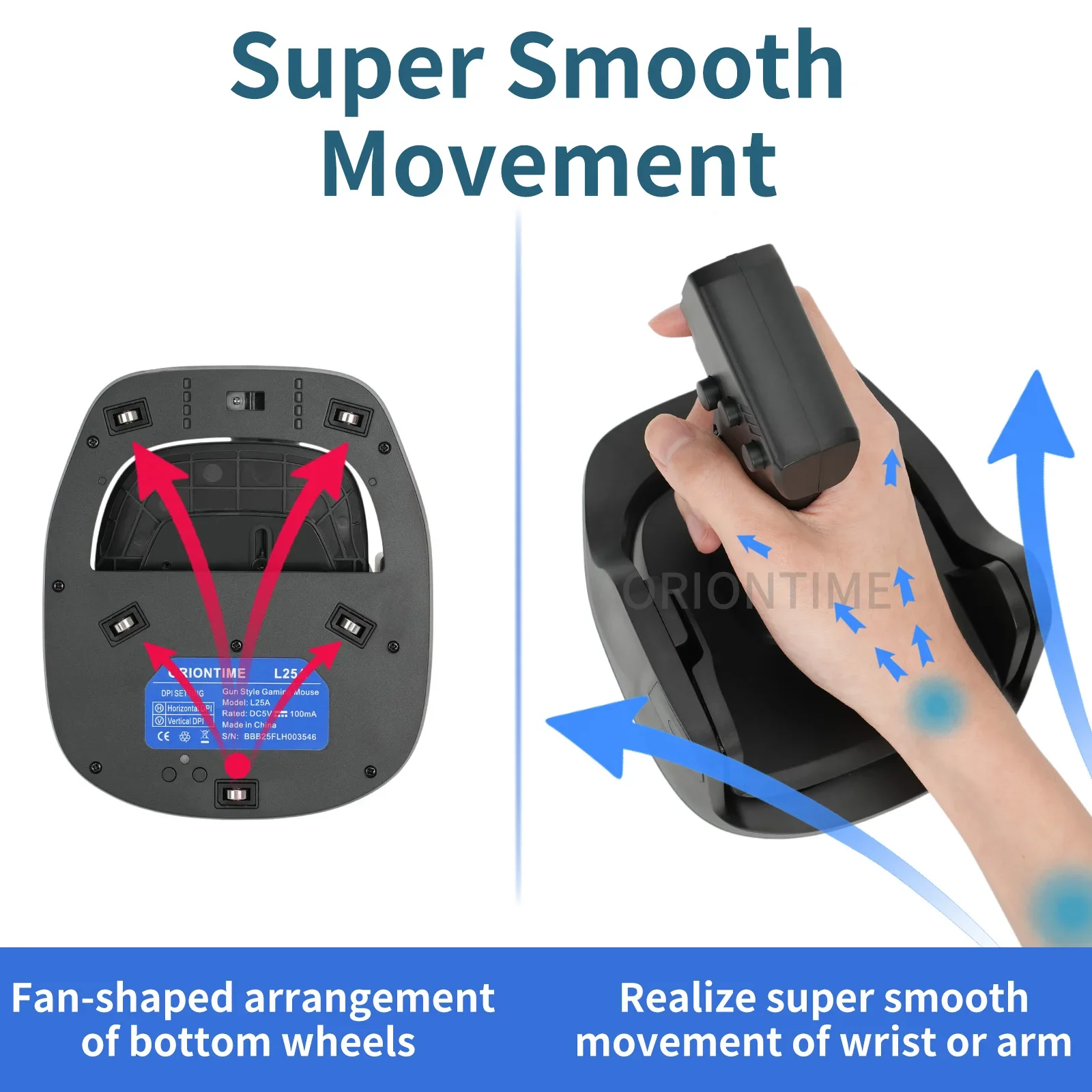 Hot Sale Mouse Gun L25A OrionTime FPS Game Pistol Handle Grip Wired Peripherals PC Custom Gamer Accessories Gaming Mouse