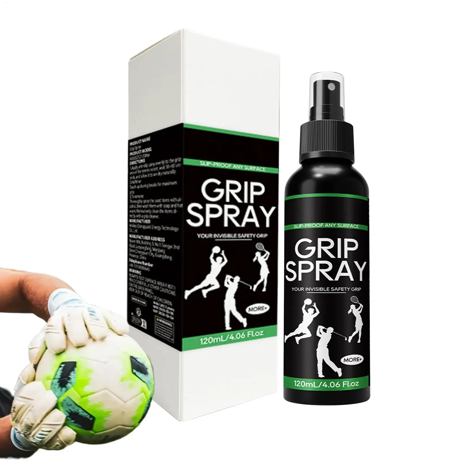 

Non-Slip Grip Spray for Shoes, 120ml Quick Drying Anti Slip Sole Protector for Volleyball Tennis Golf Badminton Handball Soccer