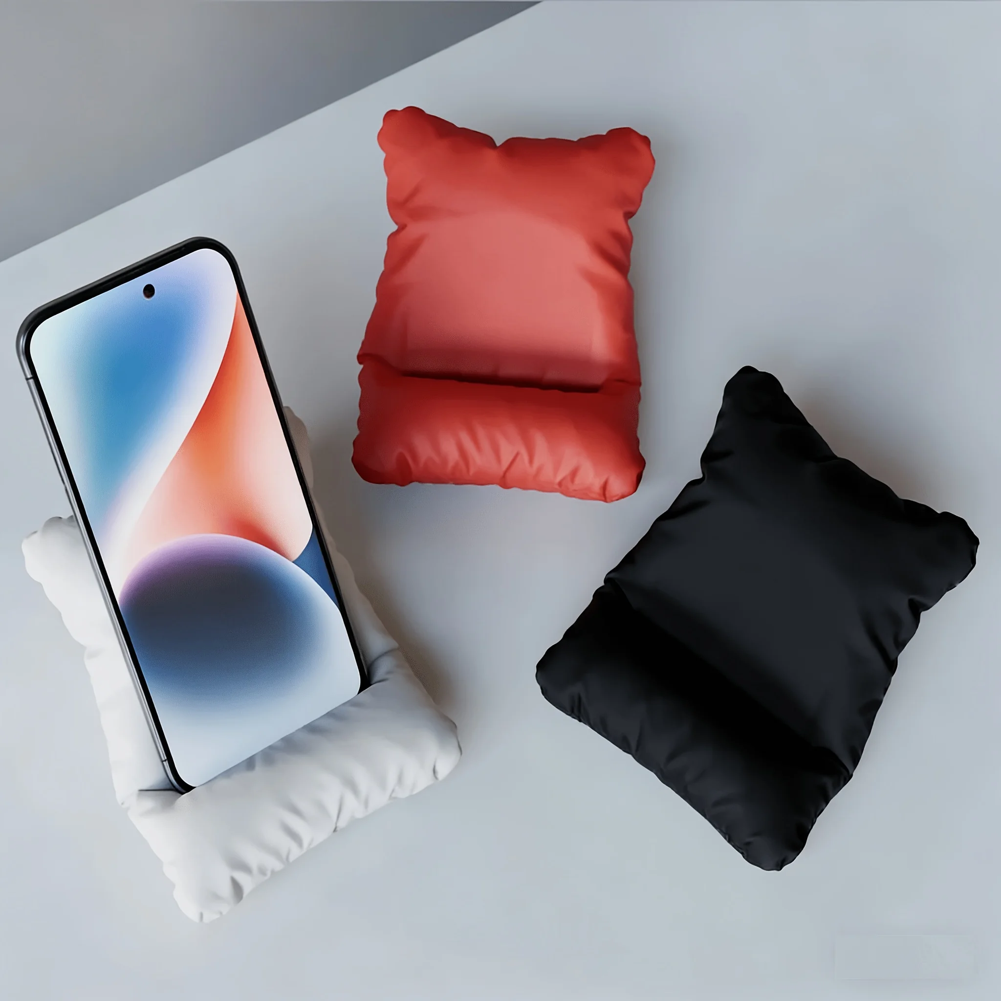 

1pc Soft and Cute Pillow-Style Phone Stand, Creative Desktop Phone Holder, Lazy Student Dorm Essential for Binge-Watching
