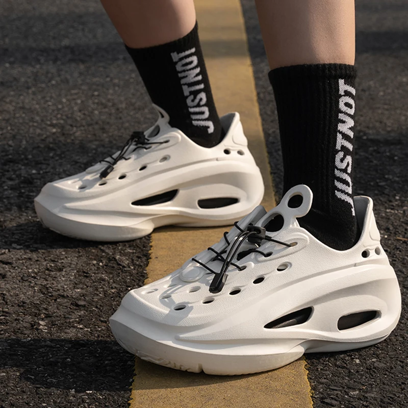 

Мужские летние кроссовки на платформе из ЭВА с шнуровкой, водонепроницаемые, нескользящие, для активного отдыха, дышащие, с перфорацией, 2026