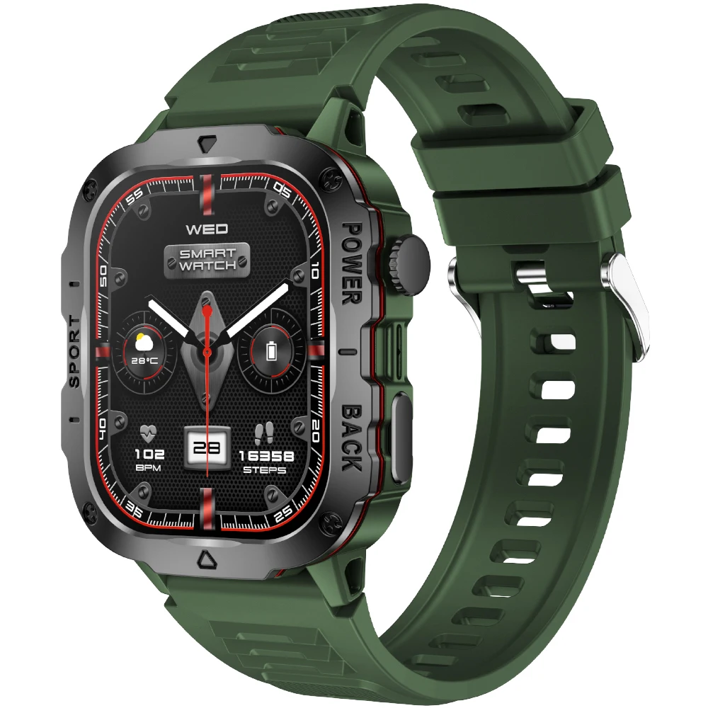 Personalizado mujer montre connecte smartwatch hombre à prova dwaterproof água vermelho esporte inteligente reloj relógio inteligente com dente azul calg