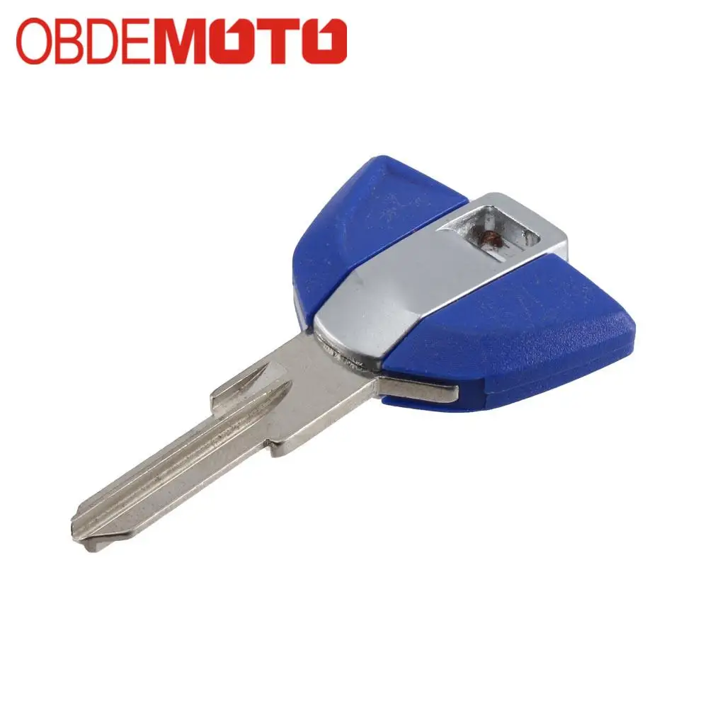 New Blank Motorcycle Uncut Key Blue Length 30mm for BMW Some Motorbike Spare Part Replacement Accessory