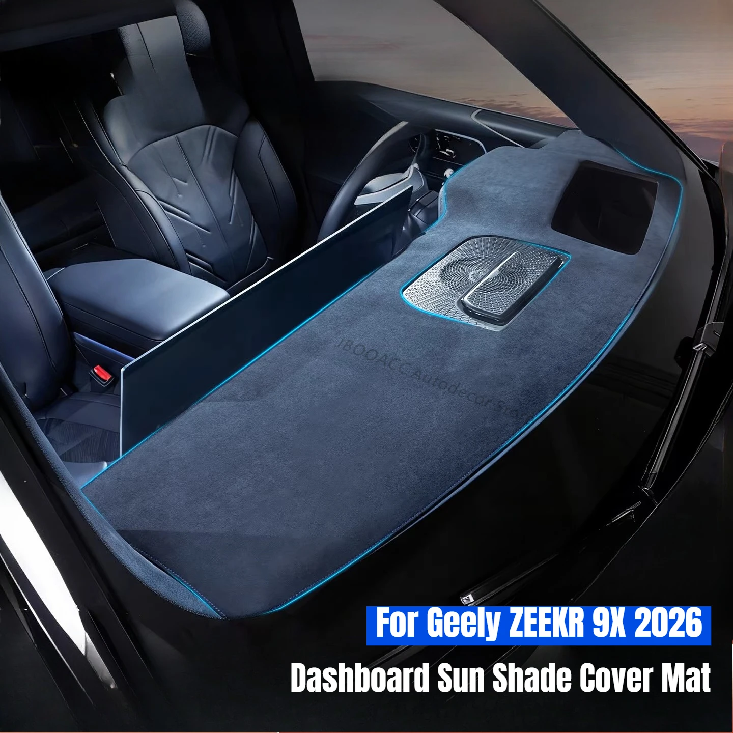 

For Geely ZEEKR 9X 2026 Front Dashboard Sun Shade Cover Heat Insulation UV Protection Non-Slip Pad Mat Suede Mat Car Accessorie