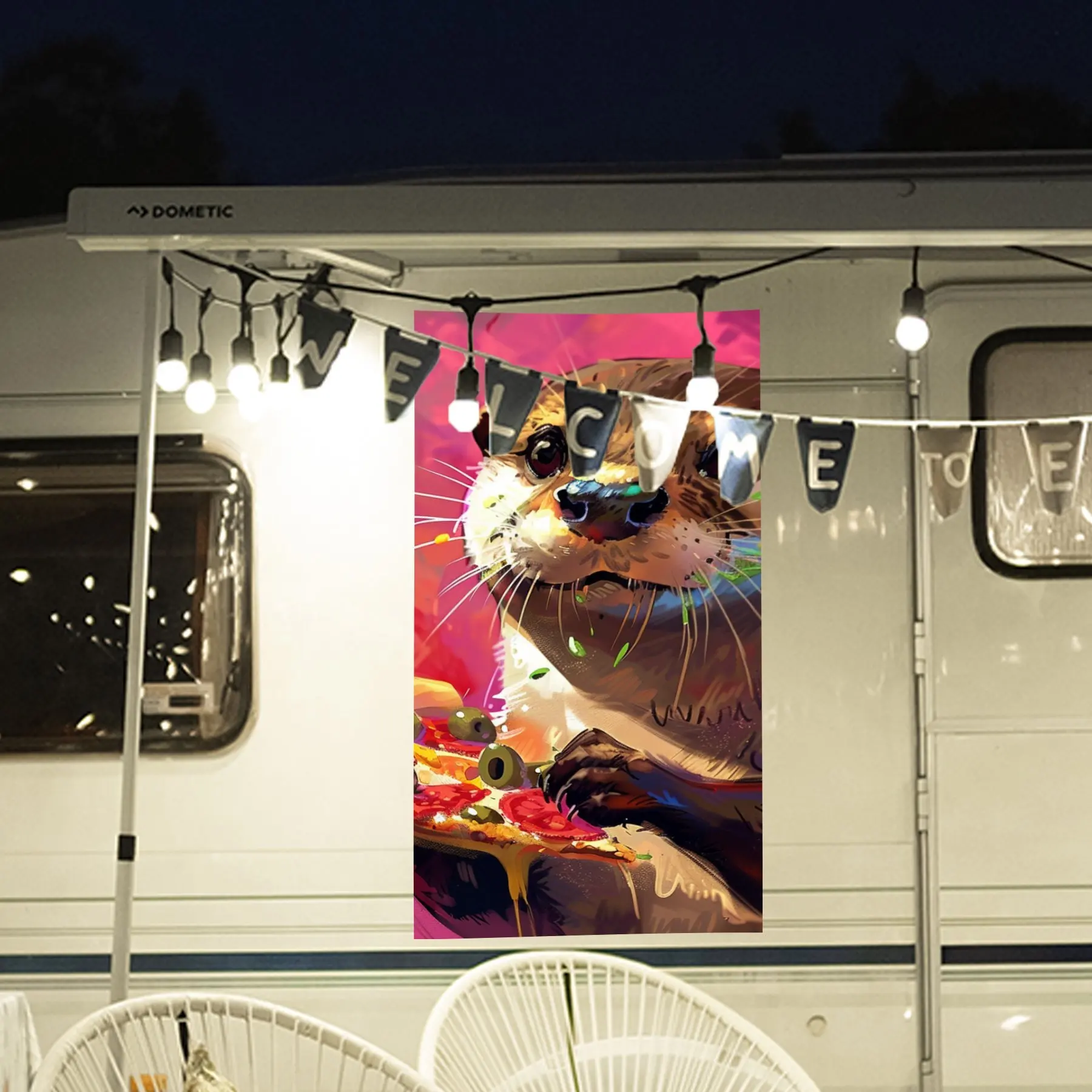 ملصق سيارة Fun Otter Eating Pizza، أغطية فينيل منزلية للديكور والحماية - ملصق فينيل لاصق ذاتي مقاوم للماء، #6