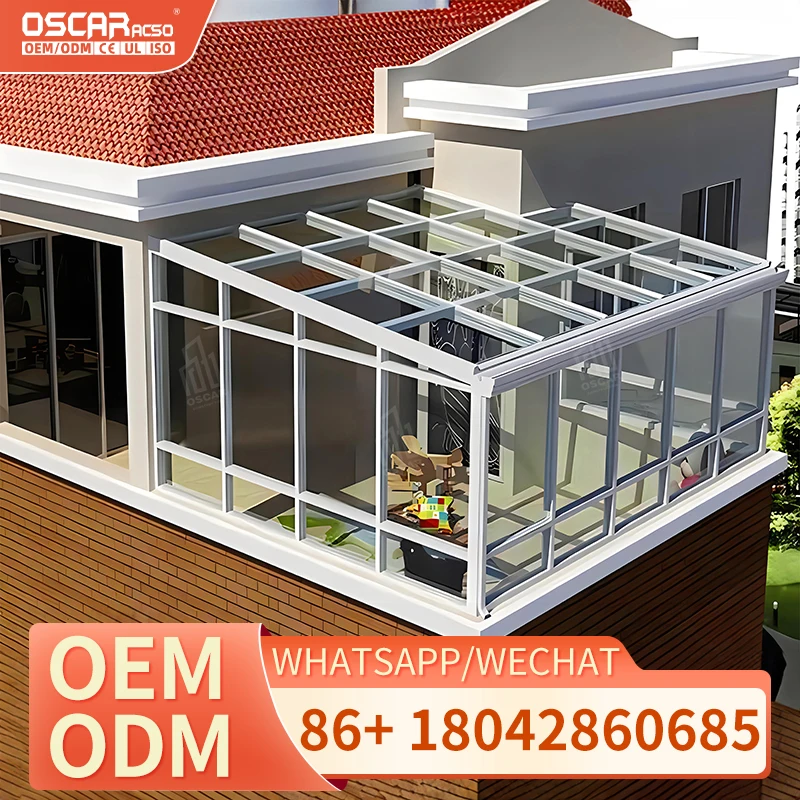 Solarium أربعة مواسم الألومنيوم غرف الشمس البيوت الزجاجية حديقة الزجاج غرفة الشمس غرفة الشمس منازل الألومنيوم