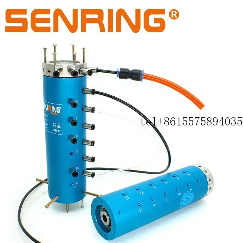 hot Senring Rotary joint 12 passages M5 port with electrical wires 6-56 wires 3