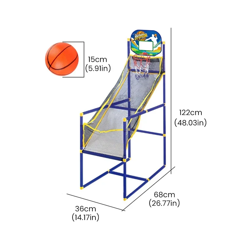 Kids Sports Toy Basketball Hoop Shooting Machine with Balls Air Pump Indoor Outdoor Arcade Games Set Training for Boys Girls