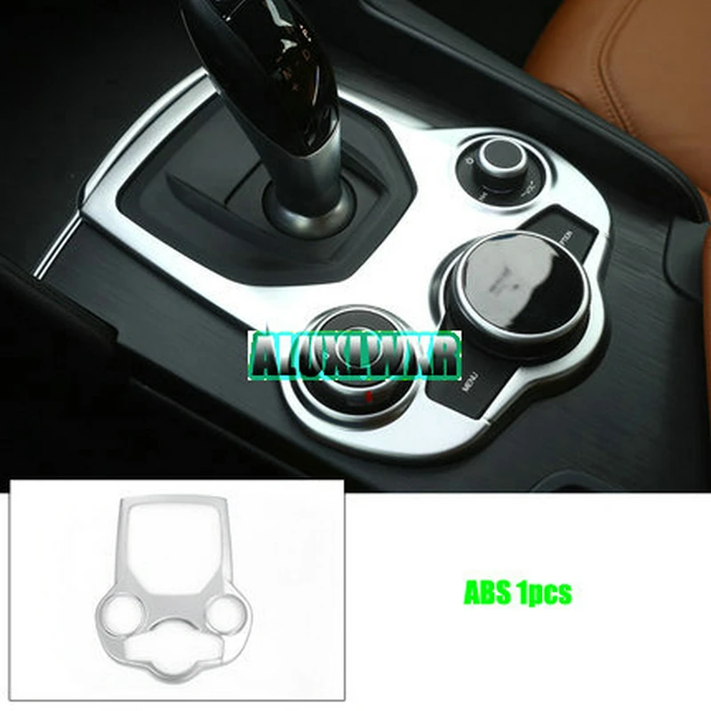 

for Alfa Romeo Giulia Stelvio 2017 2018 ABS Matte Chrome Interior Center Console Gear Shift Panel Covers Trim Car-styling