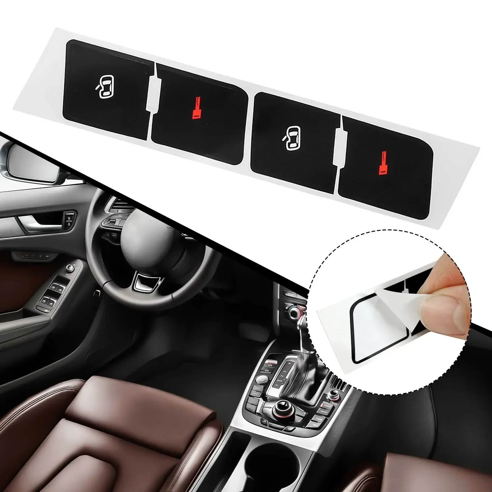 Board Writing Switch Button Central Lock Control Cells A B B White Lettering Abscission Characters Grade Vinyl