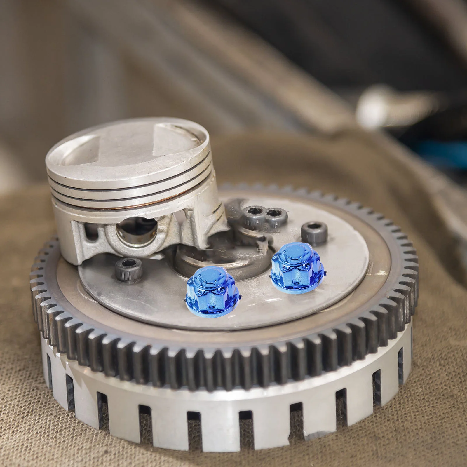 

Motorcycle Modification Nut Hardware Bolt Caps Car Parts Toppers Kit Blue Screw Head