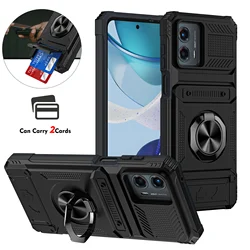 for Moto G Power 2022,G Pure Case,Kickstand Protective Case Card Slot Magnetic Case for Moto G 5G 2023,2024,G Play,G Stylus