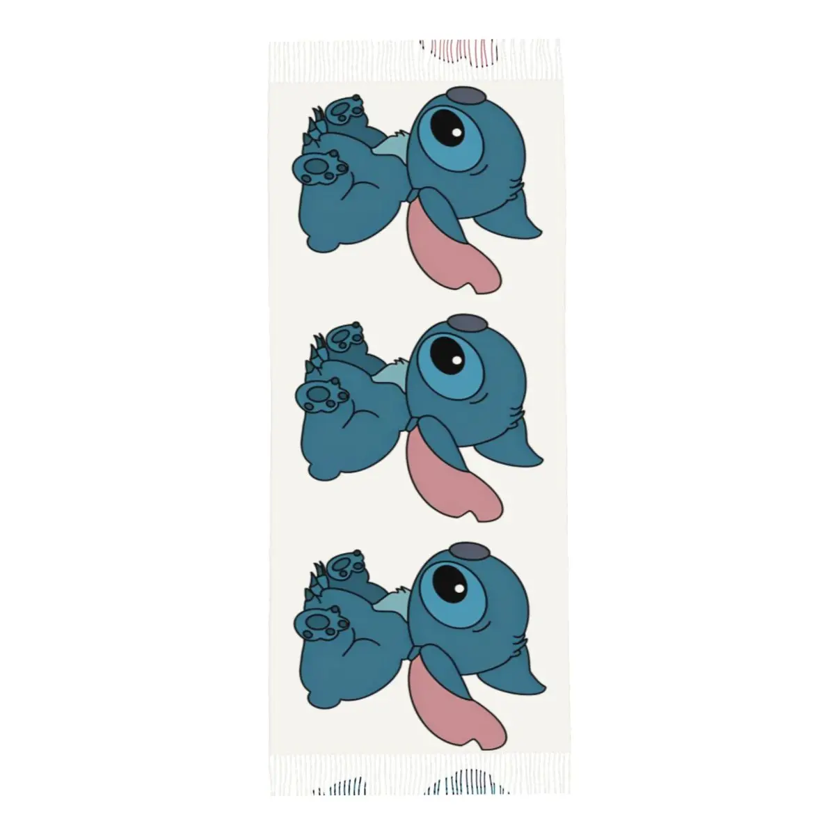 ليلو وغرزة غرز جلوس شالات يلف للنساء ، وشاح طويل ناعم ، باشمينا كارتون لطيف ، أوشحة دافئة ، شتاء #3