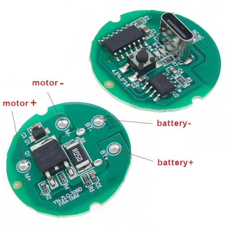 3~6V DC motor drive board 5~20W small motor circuit board small electric drill DIY accessories TypeC charging