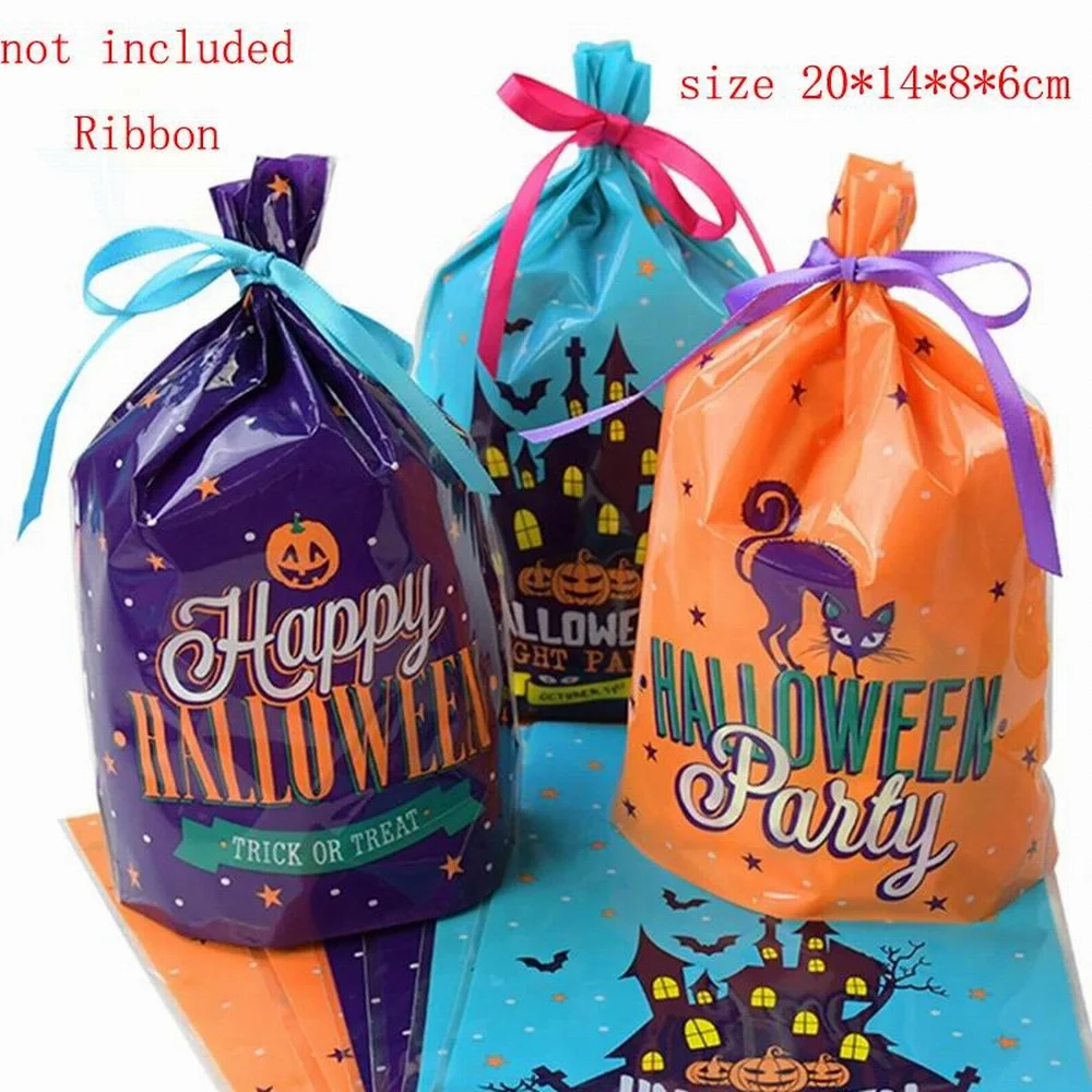 

30pcs Halloween Candy Bags Cute Gift Bag Trick or Treat Kids Gift Pumpkin Bat Candy Boxes Halloween Party Decoration Supplies