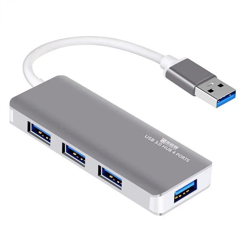 Usb Hub3.0 Hub Multi Usb Splitter 4 Port, Expander beberapa Usb3 Hab dengan fungsi USB-C menggunakan adaptor untuk Laptop adaptor tipe c