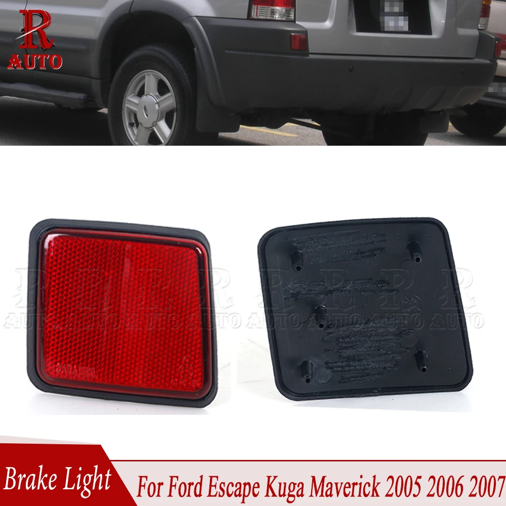 Reflector de parachoques trasero de R-AUTO, luz de advertencia, luz de freno, lámpara antiniebla, no para versión del Reino Unido, para Ford Escape Kuga Maverick 2005, 2006, 2007