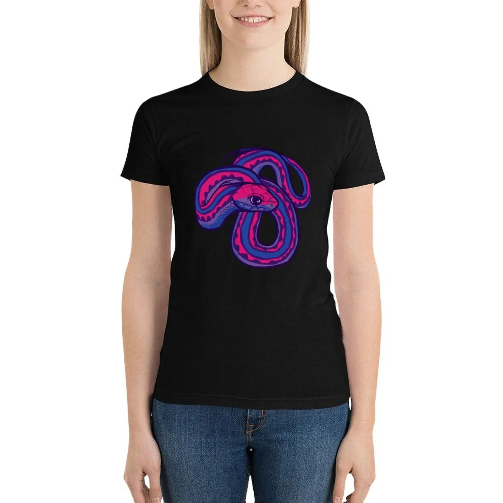 Bisexual Flag Garter Snake T-Shirt funny Aesthetic clothing hippie clothes vintage clothes clothes for woman