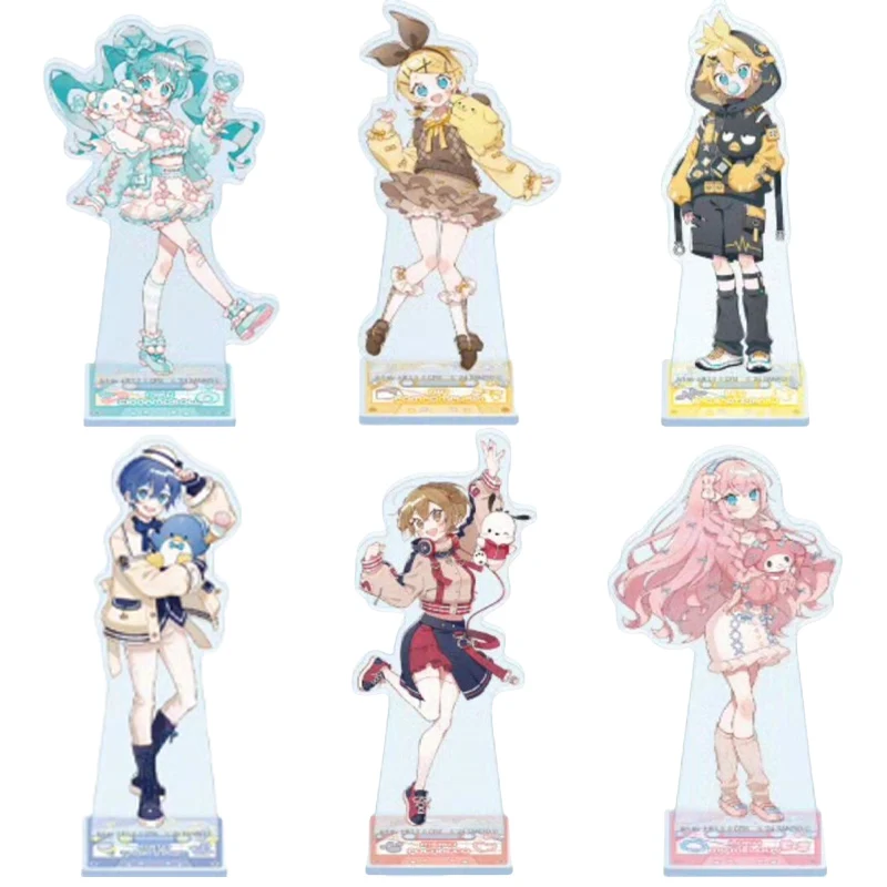 Hatsune Miku Rin Len supporto acrilico Anime periferiche Cartoon Cute Desktop Ornaments regali Kawaii per i compleanni degli amici merci