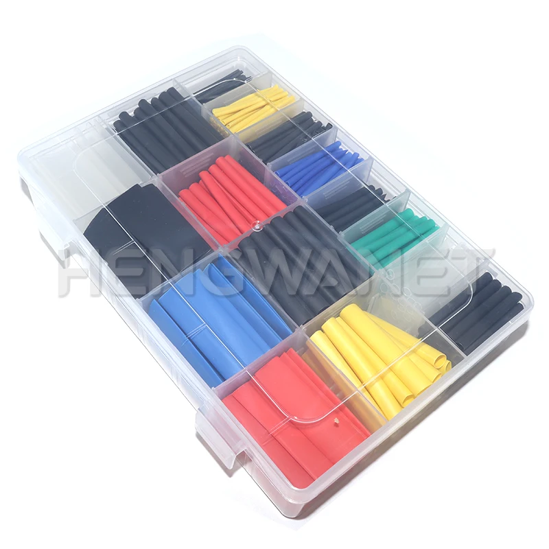 Thermoresistant Tube Heat Shrink Tubing Kit, Termoretractil Heat Shrink Tube Assorted Pack DIY Insulation for Cables Shrink Wrap
