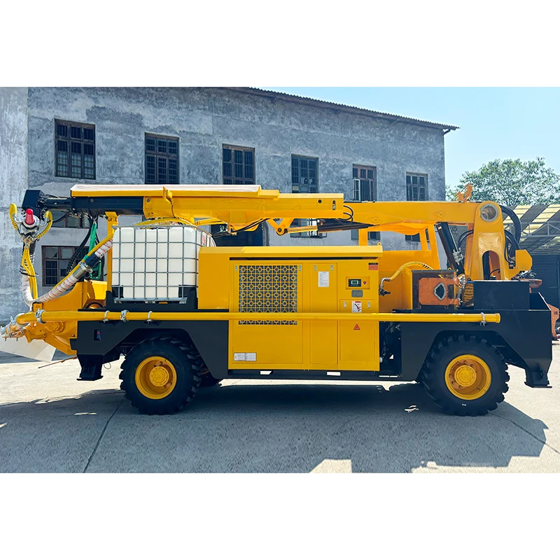 Portable Trailer Wet Shotcrete Spraying Trolley Compact Wet Mix Concrete Pump Machine for Small Municipal Tunnel