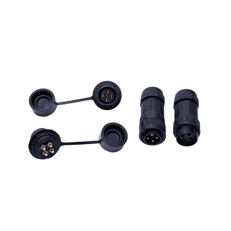 Robust Industrial Circular Connector IP67 40A 500V Push Lock Type 3P/3C with Salt Spray Resistance 48H Operating Temp -40~105C
