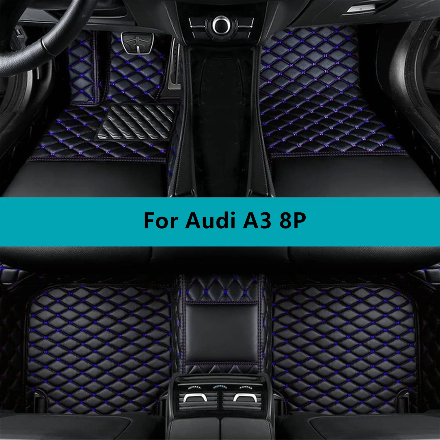 

Car Floor Mats For Audi A3 8P 2003 2004 2005 2006 2007 2008 Leather Cars Mats Carpets Car Mat Interior Accessories