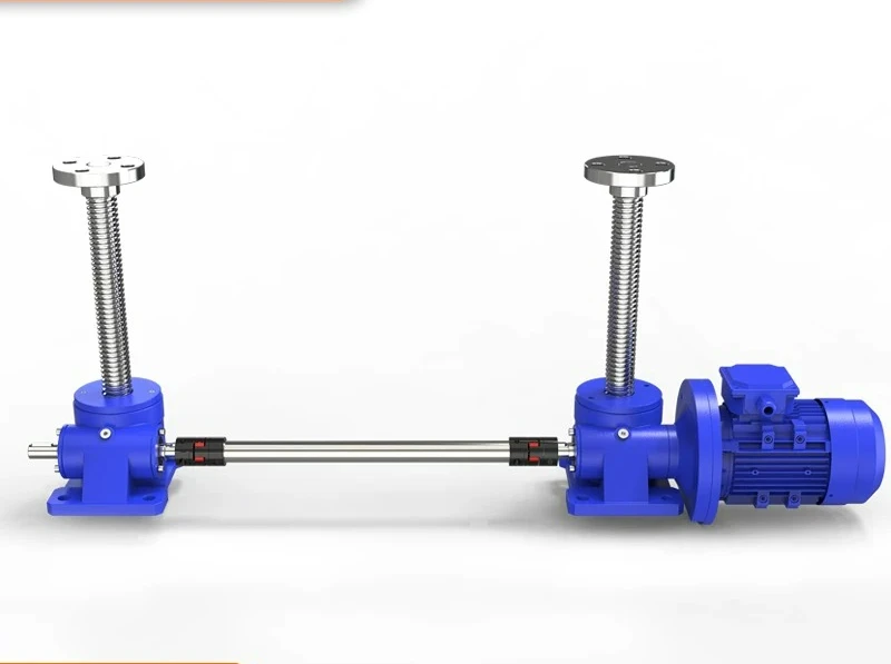 SWL Series Screw Jack Worm Gear Lifter Manual Electric Lifting Platform Copper Nut Vertical Flange Type
