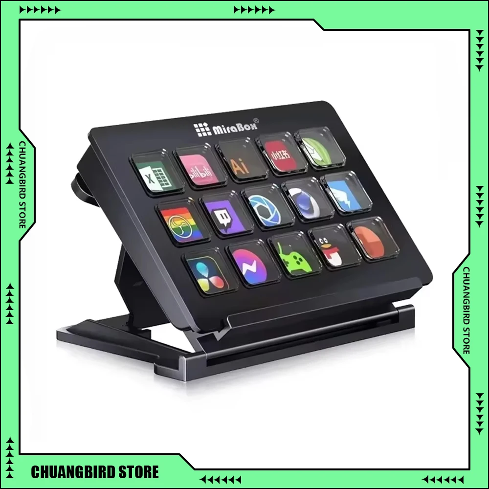 Mirabox 293 V3  Mini Keyboards Customize Button 15Keys Stream Deck Windows Visual Lcd Button Live Content Creation Office Gifts