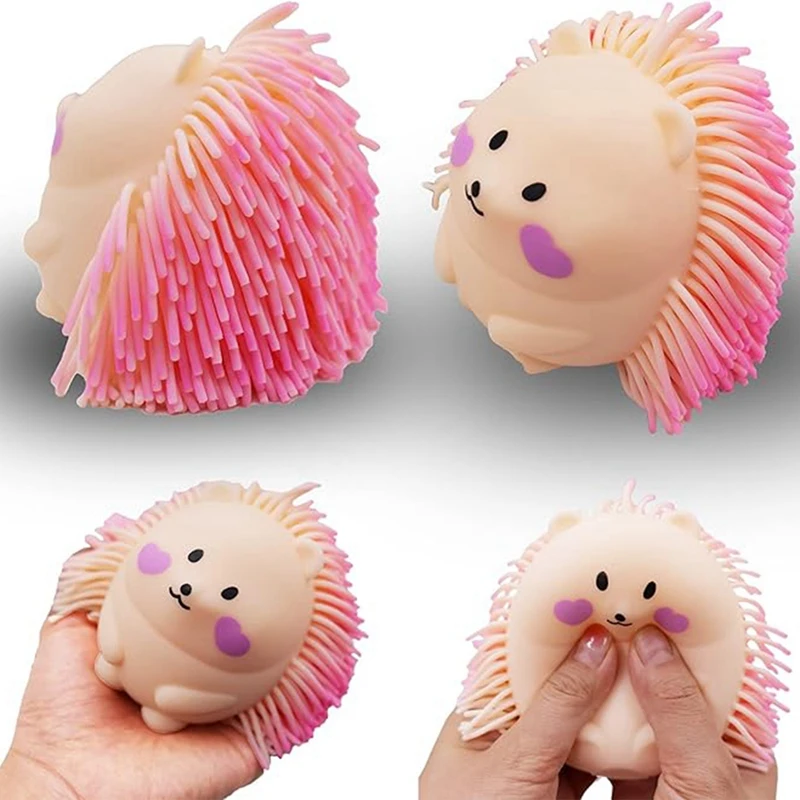 Squeeze Hedgehog Stretch Toy, Funny Cute Hedgehog-Shaped Ball Stress Relief Toy For Adults Sensory Toy Easy Install