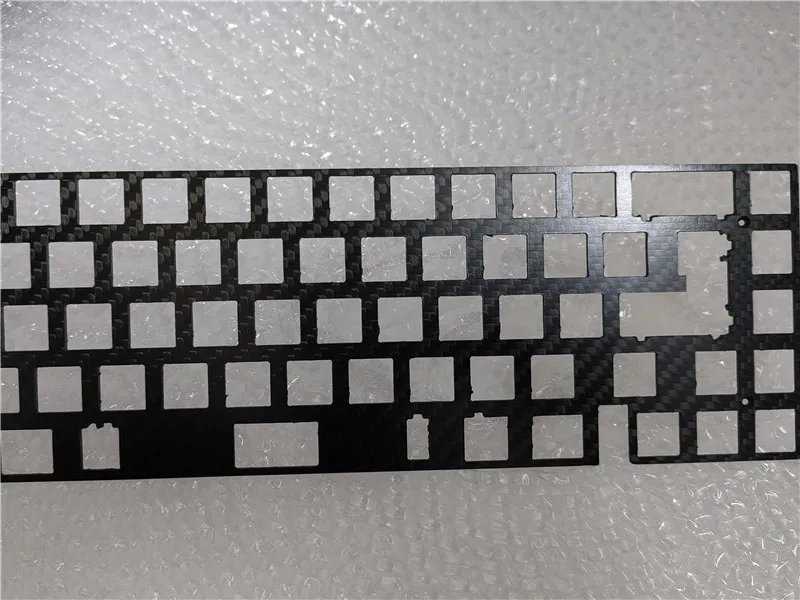 Placa de teclado NEO65 para uso estabilizador montado em PCB, PP POM PC FR4 CF, latão de alumínio