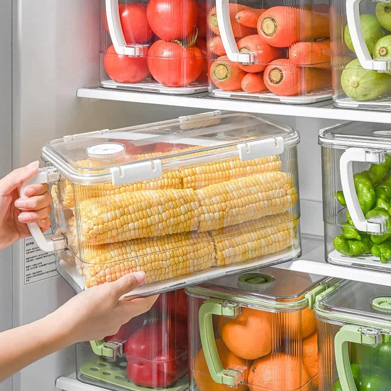 

New Versatile Food Storage Container Freezer Safe Food Grade Seal Lid Preserver Organizer For Fruits Vegetables Eggs Kitchen