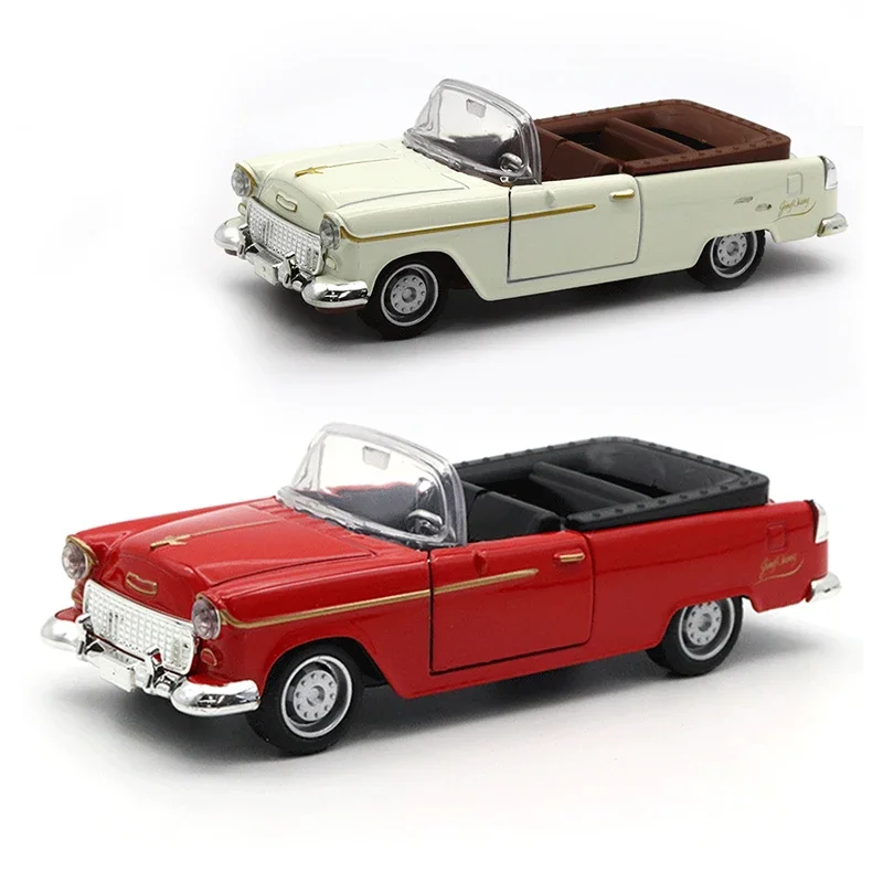 1:32 Alloy Diecast Cabriolet Vintage Car Model Classic Pull Back Car Miniature Vehicle Replica For Collection Decorate Gifts kid