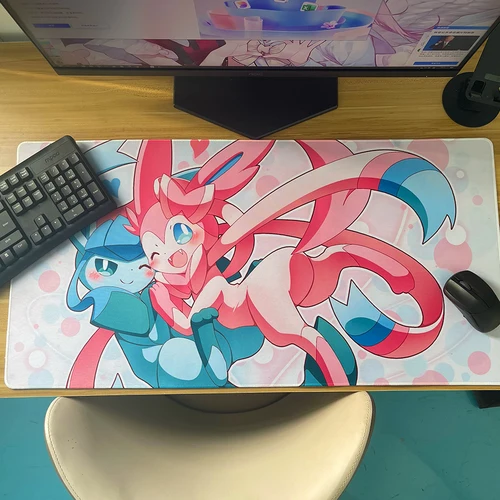 Imagen 2 del producto Alfombrilla para ratón E-Eevee P-Pokemon, alfombrilla de escritorio con almohadilla, accesorios para juegos, Prime Gaming XXL, 1 ud.