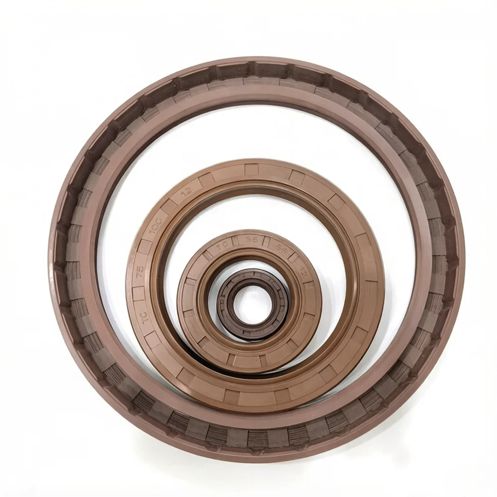 SIGO  1pc FKM TC Skeleton Oil Seal Brown Gasket Raidal Shaft Seals 57x80x12/58x75x10/60x70x10/60x80x7-60x130x12 Fluorine Ring