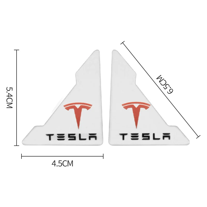 2/4Pcs Car Styling Door Corner Protector Silicone Bumper Sticker Accessories For Tesla Model 3 Model S X Model Y Roadster SpaceX