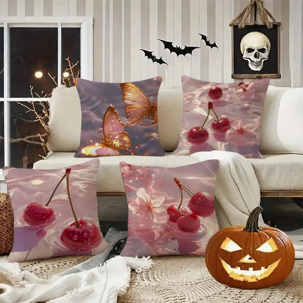 Gilded Butterfly Cushion Cover Halloween decoration trick or treat cushion cover, ghost, pumpkin head, bat decoration