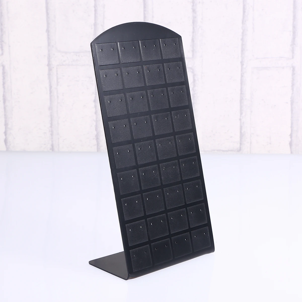 

36 Pairs Earrings Display Stand Transparent Acrylic Organizer Black 18.6X8.8X5.6Cm Jewelry Display Holder Ear Studs Showcase