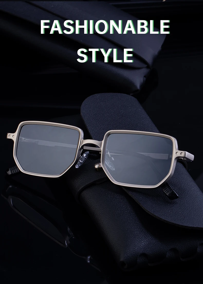 Kleine Rechteckige Steampunk-Sonnenbrille für Herren 2026 Luxusmarke Klassische Quadratische Punk-Sonnenbrille für Männer Vintage-Brillen UV400 – Detail 5