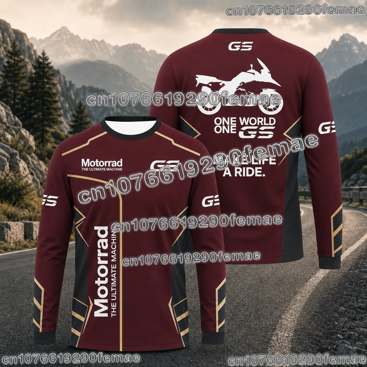2026 Neues GS Adventure Motorrad Langarm-Shirt, Atmungsaktives Sommer-Offroad-Touring-Oberteil für Fahrer