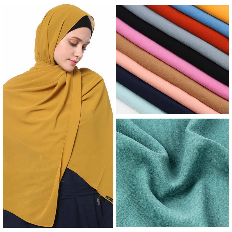 Bufanda Hijab de gasa para mujer, turbante para velo, bufandas musulmanas, chales para velo, accesorios de Ramadán