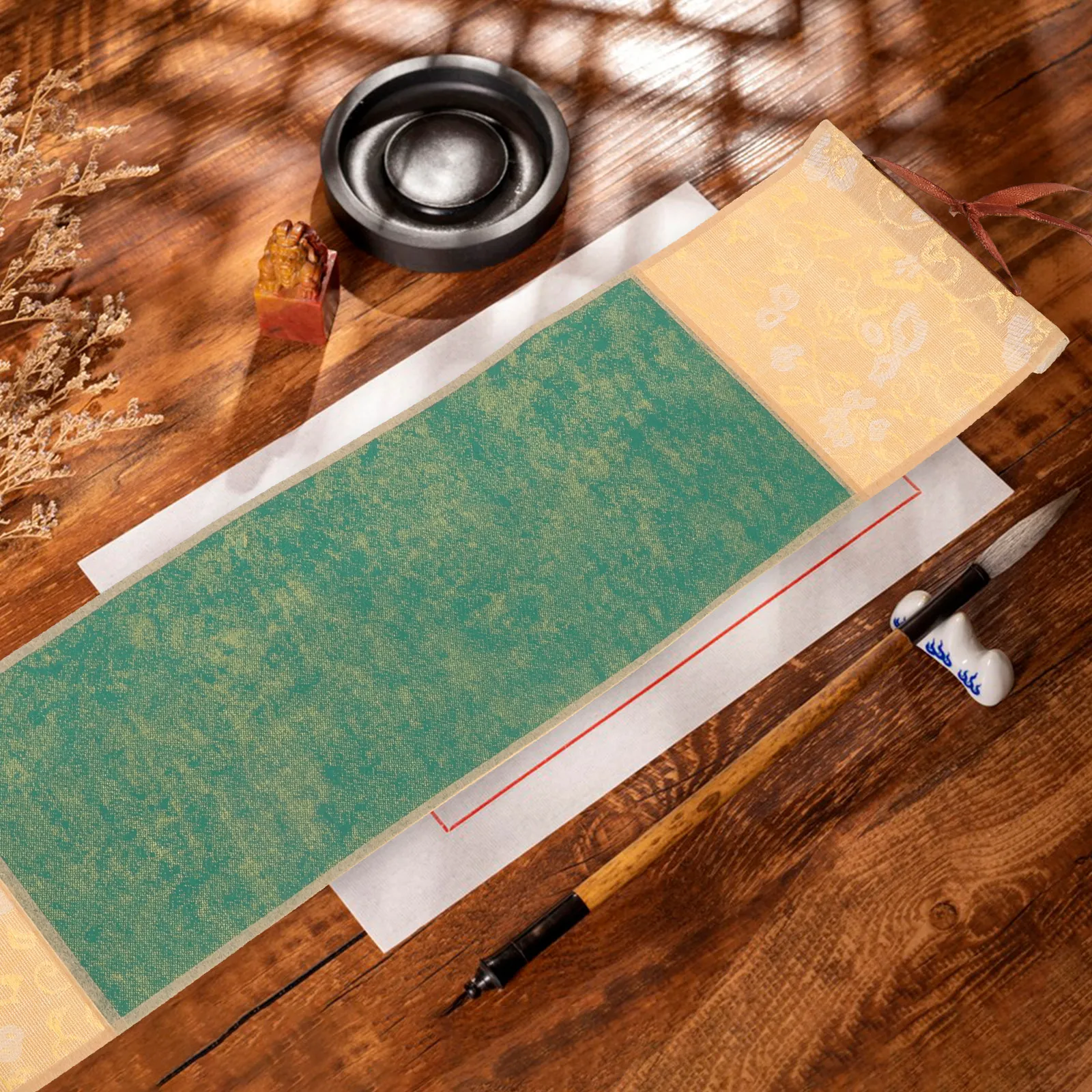 Durable Chinese Calligraphy Blank Scroll Cloth Paper Material for Long Time Use Vintage Taste Art Wall Decor Gift