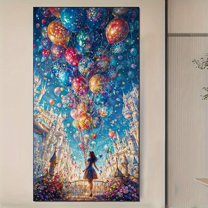 Large 5D Diamond Painting Kit, Colorful Balloon Design, Round Acrylic Gems Perfect for Home Decor And Handmade Gift Diamond Art