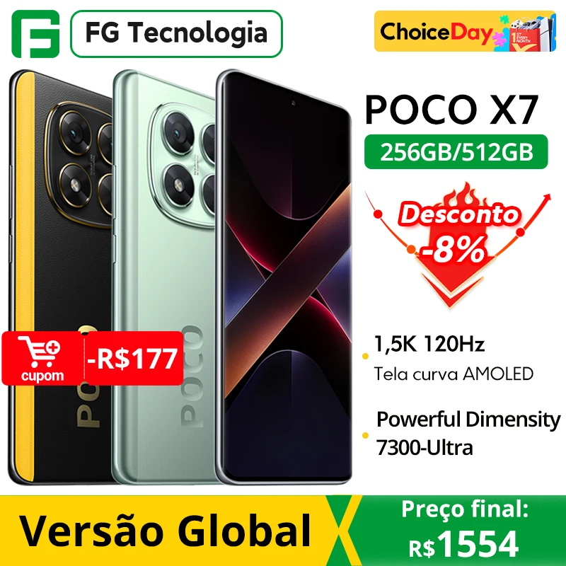 Versão global poco x7 smartphone dimensão 7300-ultra 6.67