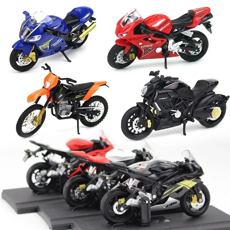 1:18 Schaal 675 Legering Scooter Sport Fiets Beeldjes Diecasts Kinderen Speelgoed Motorfiets Voertuigen Racing Model Replica Jongens Gift