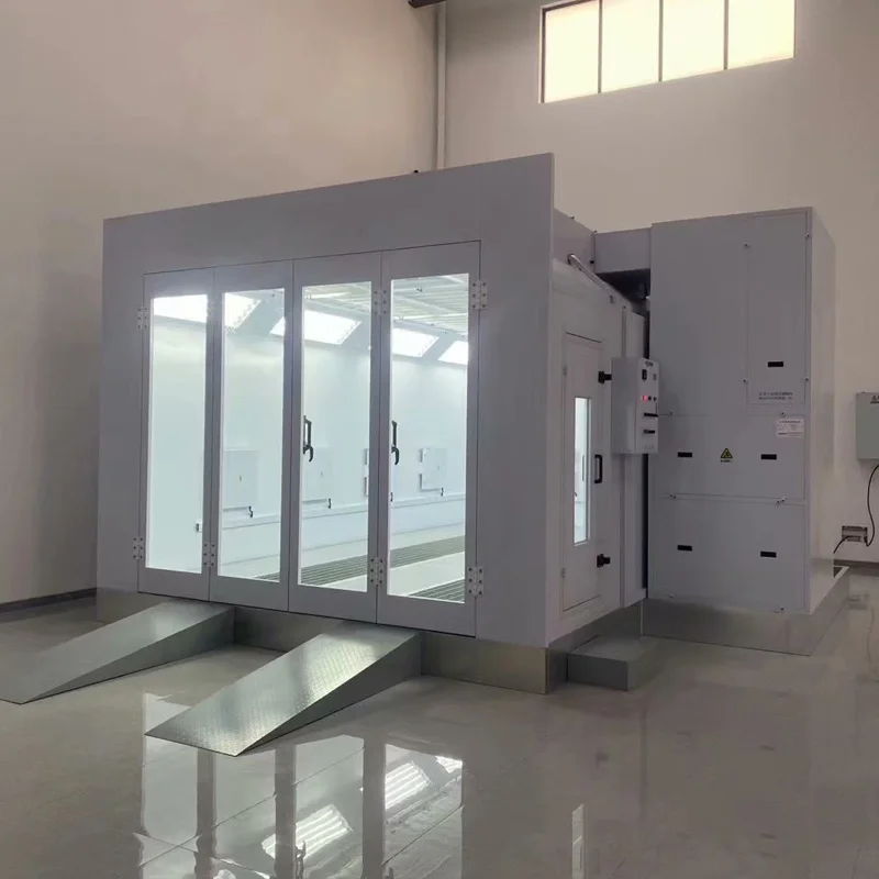 Ce Certificate High Quality Electric Type Vehicle Spray Booth 7m*4m Ceiling and Wall Led Lights Multi-featured Spray Booth