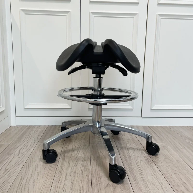 

Ergonomic Saddle Stool with Adjustable Height & Foot Ring – Comfortable Seat for Office, Clinic, Salon, or Standing Desk
