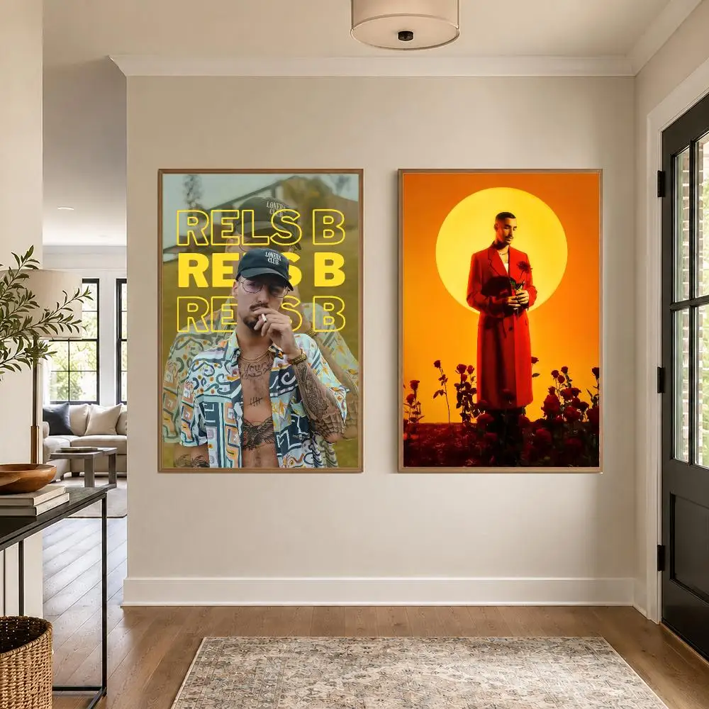 Aesthetic Singer R-Rels B Poster Graphic Wall Art Poster HD Waterproof PP Paper Print for Bedroom Living Room Office Decor Gift