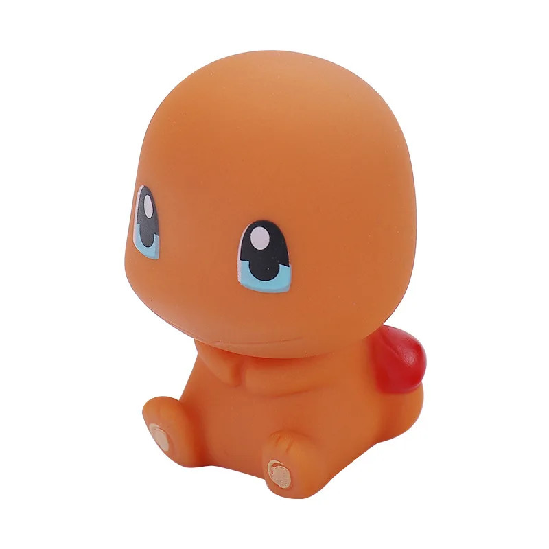 Pokemon anime pikachu bulbasaur charmander squirtle eevee snorlax figuras dos desenhos animados banho vocal brinquedo para crianças brinquedos do banheiro do bebê