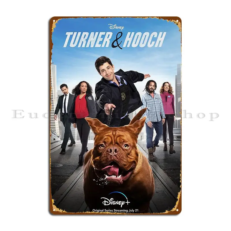 Turner And Hooch Metal Plaque Poster Cinema Bar Cave Plates Garage Personalized Tin Sign Poster