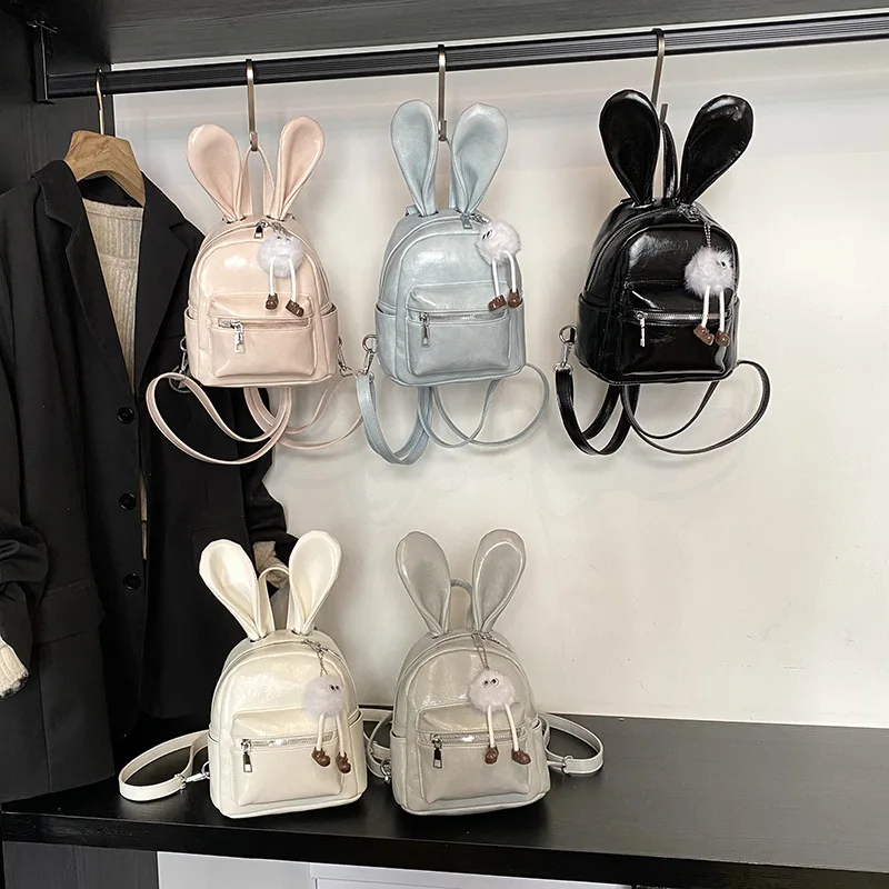 Cute Rabbit Ears Backpack 2 Girls' Fashion, Niche, Versatile Travel Backpack